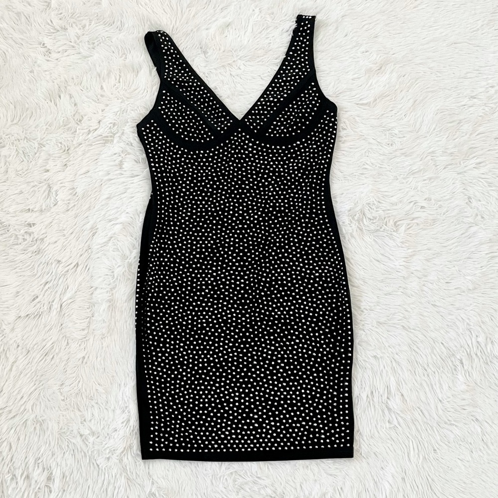 Black Studded Mini Dress Size M